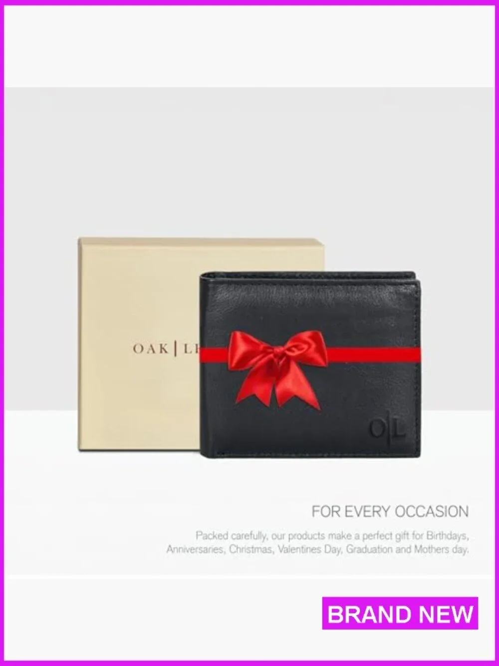 Slim Leather RFID Bifold Wallet Minimalist Front Pocket Classic Design